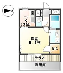 モイス・シャーム 1階ワンルームの間取り
