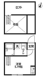 サンセリテ浅田 ワンルームの間取図画像