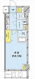 レガリス品川南大井3 1Kの間取図画像