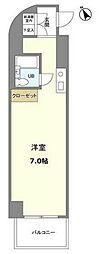 アルモニコンフォール ワンルームの間取図画像