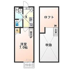 Stable三条大宮 2階1Kの間取り