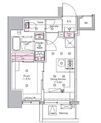 シーフォルム板橋3 1DKの間取図画像
