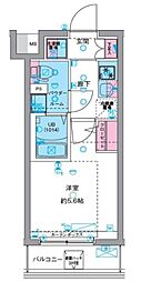 GENOVIA天王台 2階1Kの間取り