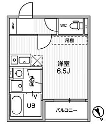 Ts Cuore 調布(ティーズクオーレ) ワンルームの間取図画像