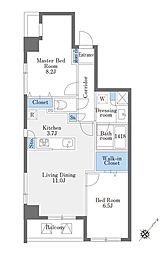 ラドゥセール巣鴨West 2LDKの間取図画像