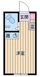 西日暮里駅前ハイツ ワンルームの間取図画像