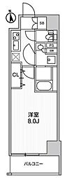 ルネサンスコート浅草 1Kの間取図画像