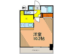 レニエ・ラ・ヴェルトゥ 1Kの間取図画像