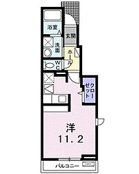 リナプルメリア ワンルームの間取図画像