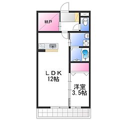 和泉市春木町アパート 1LDKの間取図画像