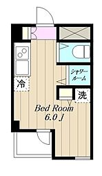 キタノハウス 3階ワンルームの間取り