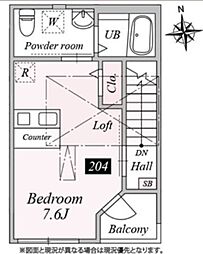 Historia春日町 ワンルームの間取図画像