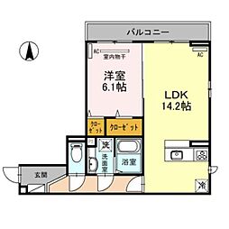 グランドメゾン 1LDKの間取図画像
