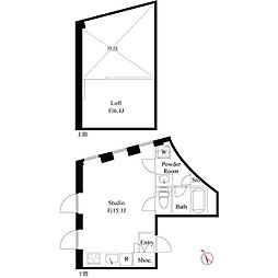 and MC 1階ワンルームの間取り
