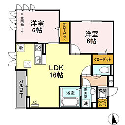 CASA　FLORESTA 1階2LDKの間取り