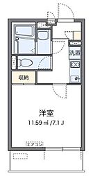 レオパレスCLEINOルメルシェ 1Kの間取図画像