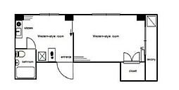 スミノエ上野ビル 5階ワンルームの間取り