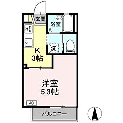 サンクレストせど 1Kの間取図画像