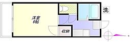 コーポ小金井 1階1Kの間取り