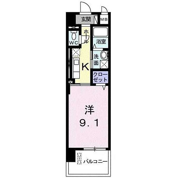 モア　ドリーム 204｜香川県高松市木太町(賃貸マンション1K・2階・30.96㎡)の写真 その2