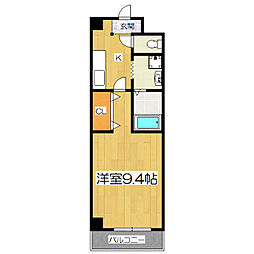 ロイヤルグランデ 1階1Kの間取り