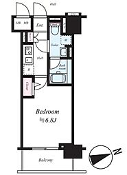 メインステージ蒲田V 11階1Kの間取り