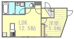 町田レジデンス 3階1LDKの間取り
