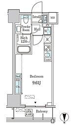 JPnoie西蒲田 ワンルームの間取図画像