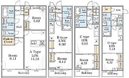 リブリ・淵野辺III 2階1LDKの間取り