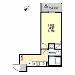 小田急小田原線 小田急相模原駅 徒歩8分の賃貸アパート 1階1Kの間取り