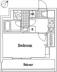 京急本線 鮫洲駅 徒歩7分の賃貸マンション 4階1Kの間取り