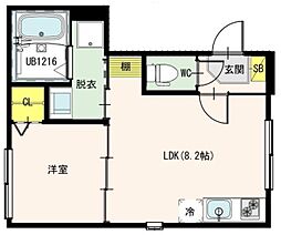 東京メトロ東西線 葛西駅 徒歩8分の賃貸アパート 3階1LDKの間取り