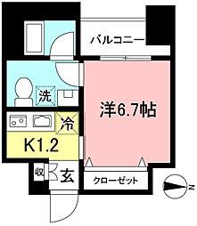 RIZchofu 1Kの間取図画像