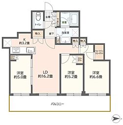 アトラスブランズタワー三河島 13階3LDKの間取り