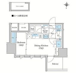 スタイリオ蒲田WEST 1DKの間取図画像