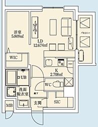 LEGALANDNISHINOMIYA PARKSIDE 1LDKの間取図画像