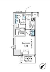 JR山手線 五反田駅 徒歩7分の賃貸マンション 5階1Kの間取り