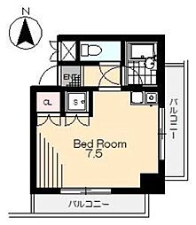 ビルズMB ワンルームの間取図画像