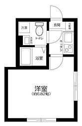 レジデンス青井 3階1Kの間取り