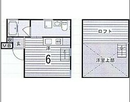 JR東海道・山陽本線 元町駅 徒歩12分の賃貸アパート 1階ワンルームの間取り