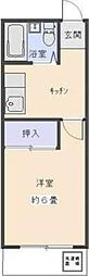 グリーンフィールド 1Kの間取図画像