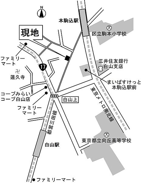 ラプレ本駒込 203｜東京都文京区本駒込１丁目(賃貸マンション1LDK・2階・35.08㎡)の写真 その2