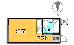 ルネモレーン立川 ワンルームの間取図画像