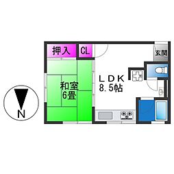 ダイワ高井田ビル 1LDKの間取図画像