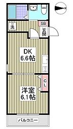 GranStyle 由比ヶ浜 1Kの間取図画像