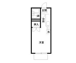 エステートピア慶 2階ワンルームの間取り