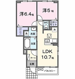 ヒカルサ東京武蔵村山 2LDKの間取図画像