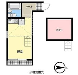 ルミエール梅島 3階ワンルームの間取り