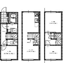 東村山市栄町1丁目アパート 2SLDKの間取図画像