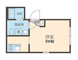 （仮）アズ板橋本町レジデンス 4階ワンルームの間取り